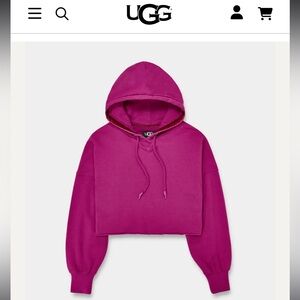 UGG Kiera Cropped Hoodie Small Sweatshirt